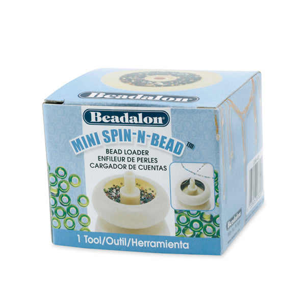 Beadalon Mini Spin & Bead Loader – Hands-Free Bead Spinner for Seed Beads
