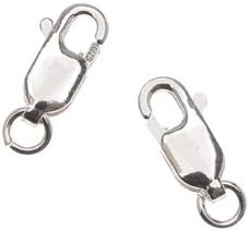 Jewellery Station Sterling Silver Straight Lobster Clasps 10mm (2)