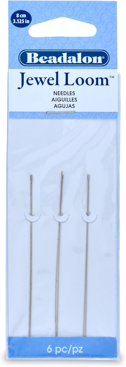 Jewellery Station Beadalon Artistic Wire 701S-500 6-Piece Jewel Loom Needles Set, 3.125-Inch,Silver