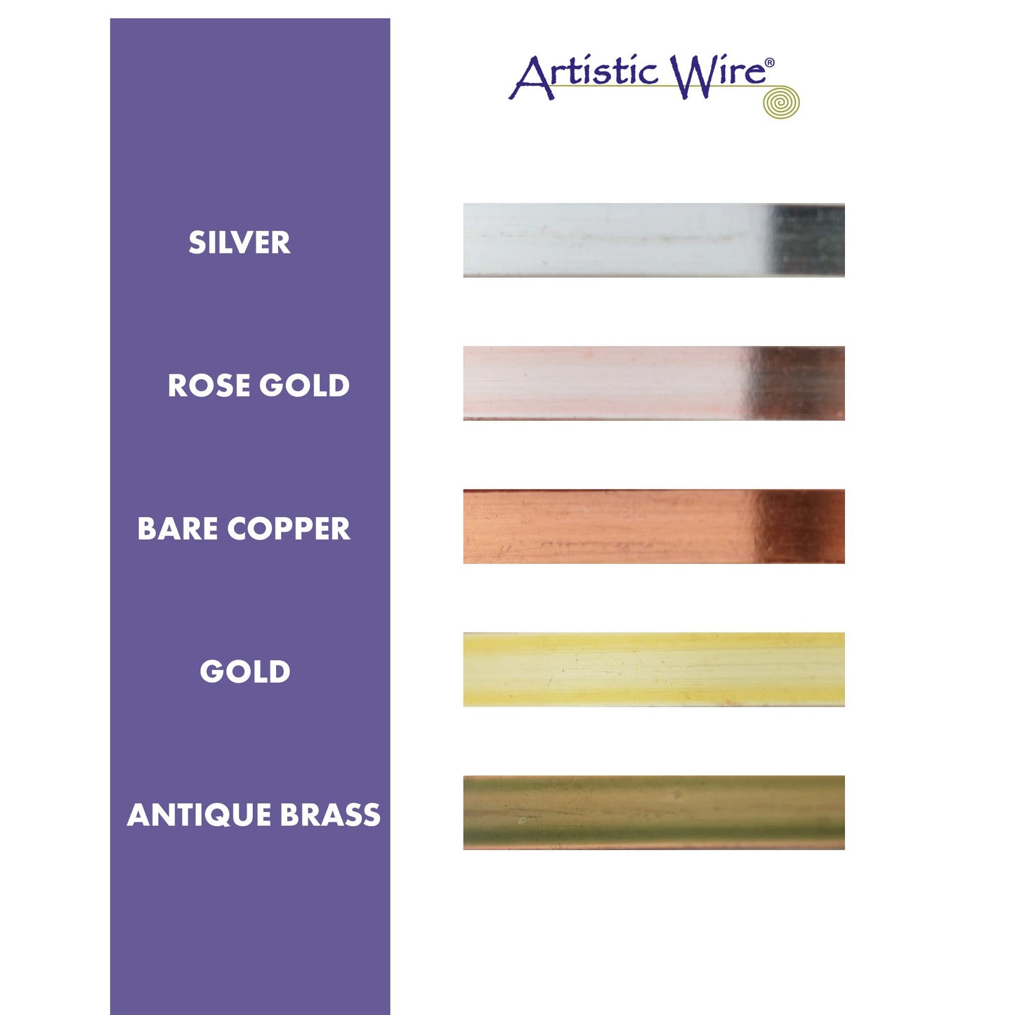 Artistic Wire, 21 Gauge, Flat, 3 mm x .75 mm / 0.12 in x 0.03 in, Tarnish Resistant Silver Plated, 3 ft / .91 m, AWB-21F-S10-03F