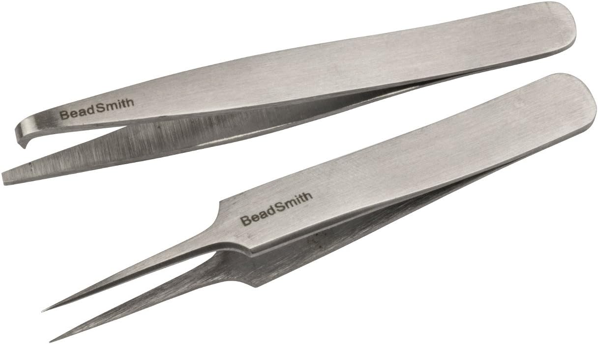 Beadsmith Split Ring & Knotting Mini Tweezer Set