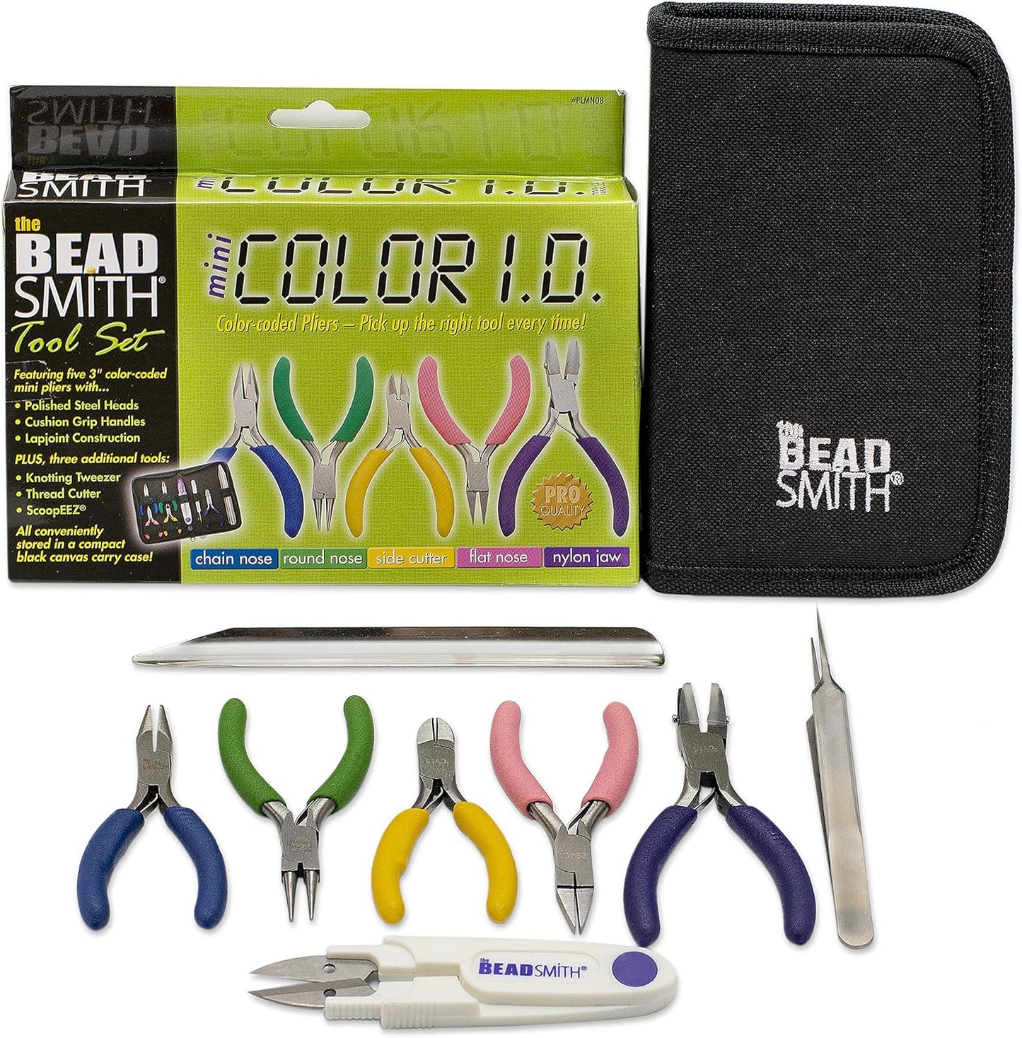 Beadsmith Mini Colour ID Tool kit - 8 Piece Pliers Set