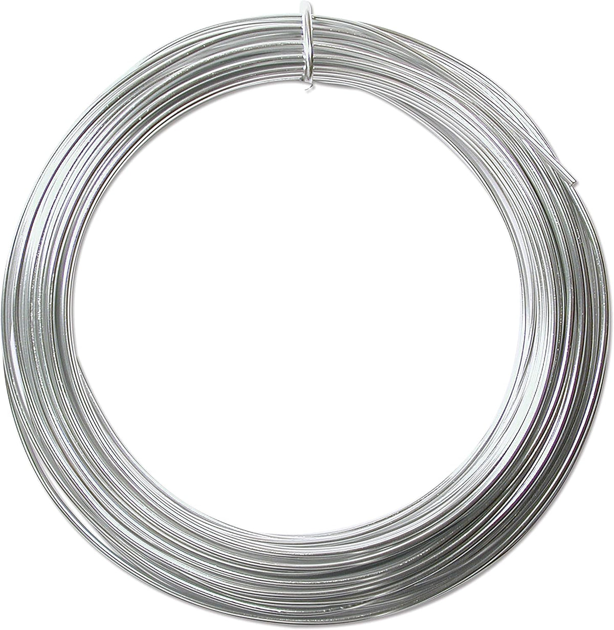The Beadsmith Aluminium Craft Wire – 12 Gauge (2mm) – 39 Feet / 11.9m – Silver – Jewellery & Craft Wire