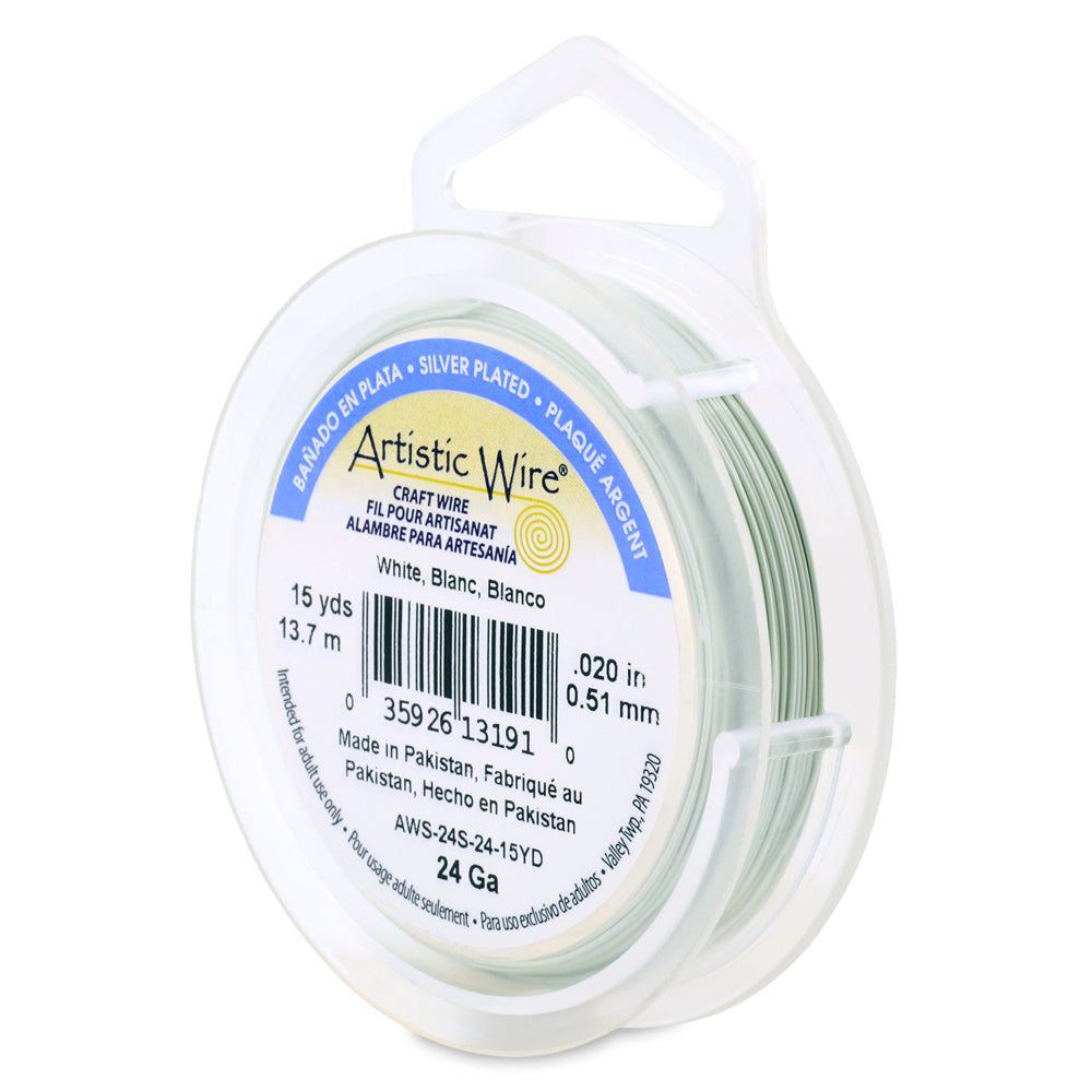 Artistic Wire 24 Gauge Silver Plated Copper Wire