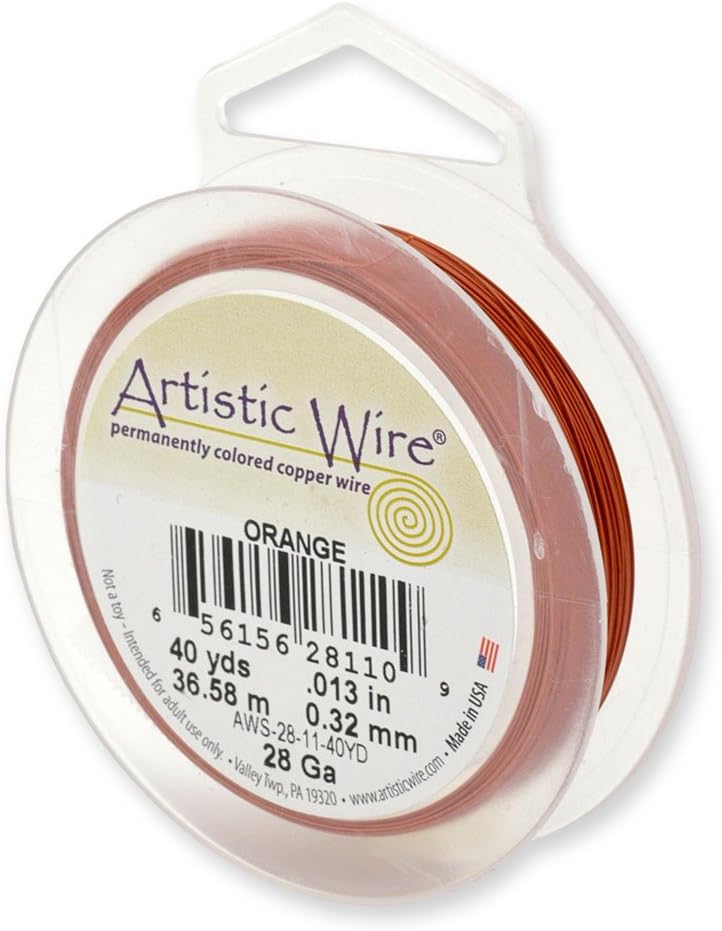 Artistic Wire 26 Gauge Tarnish Resistant Coloured Copper Wire – 30yd Spool