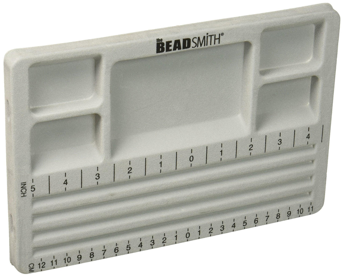 The BeadSmith Travel Bead Design in Beading Board and Gray Flock with Lid, 7.75 by 11.25-Inch