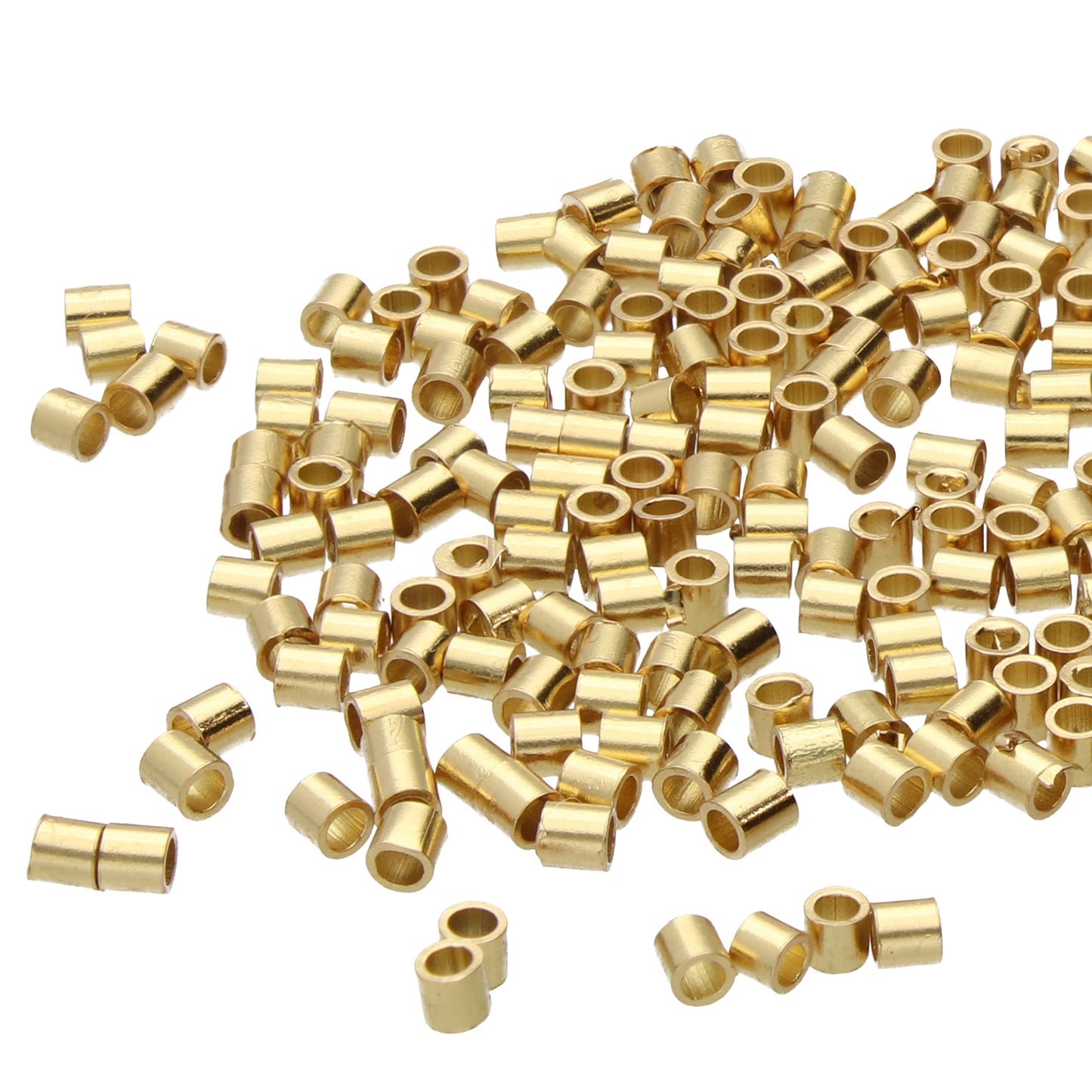 Beadsmith Gold-Plated Tube Crimp Beads 2x2mm – 400pc