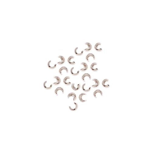 Sterling Silver Crimp Bead Covers 2.4mm (20)