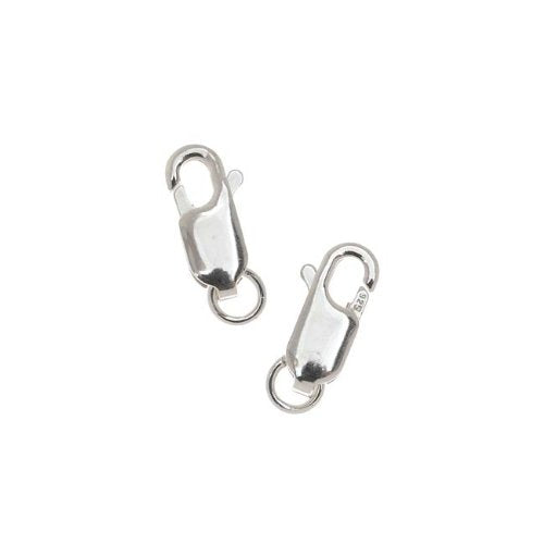 Sterling Silver Straight Lobster Clasps 11.5mm (2)