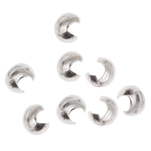 Sterling Silver Crimp Bead Covers 3mm (12)