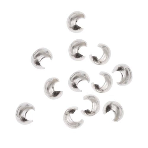 Jewellery Station Sterling Silver Crimp Bead Covers 3mm (12)