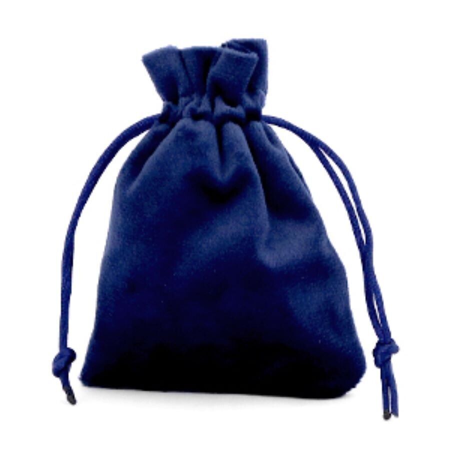 Jewellery Velvet Bag Dark Blue 9 cm X 12 cm (3 pieces)