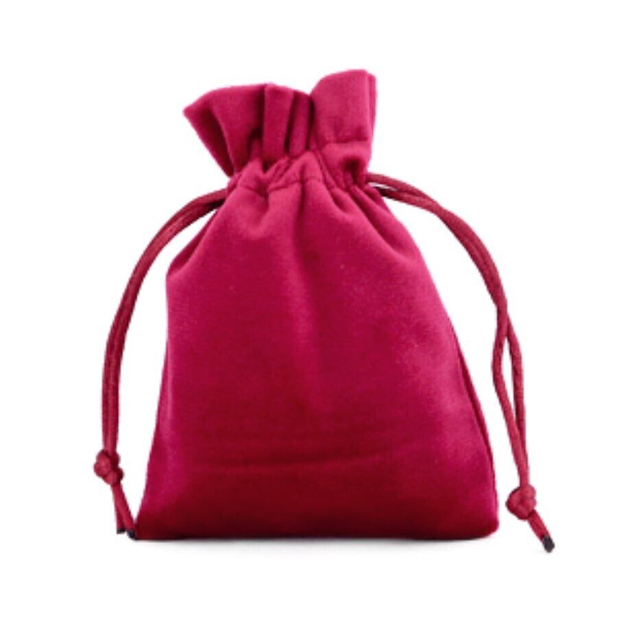 Jewellery Station Jewellery Velvet Bag Port Red 9 cm X 12 cm (3 pieces)