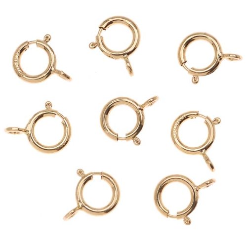 Gold Filled (14K) Spring Ring Round Clasps 5.5mm (8)