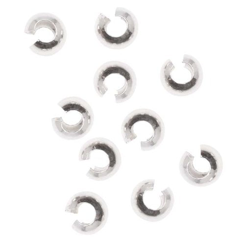 Sterling Silver Crimp Bead Covers 4mm (10)