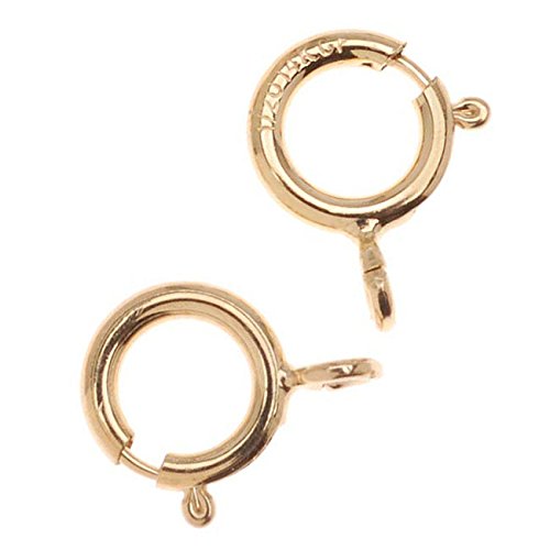Gold Filled (14K) Spring Ring Round Clasps 5.5mm (8)