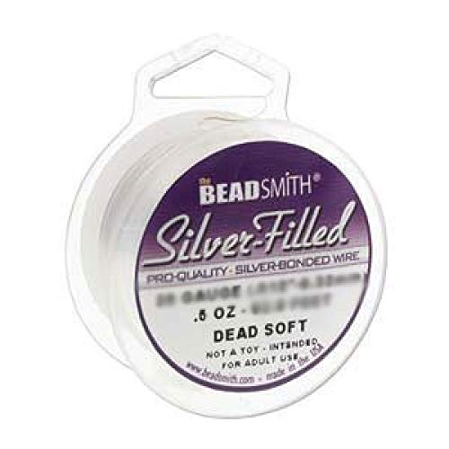 Silver Filled Wire - 20 Gauge Dead Soft Round - 0.5oz (9.38ft) by Beadsmith by Beadsmith