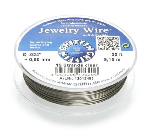 Griffin Beading Wire 0.6 mm Jewellery Wire 19 Gauge Stainless Steel 9.15 m