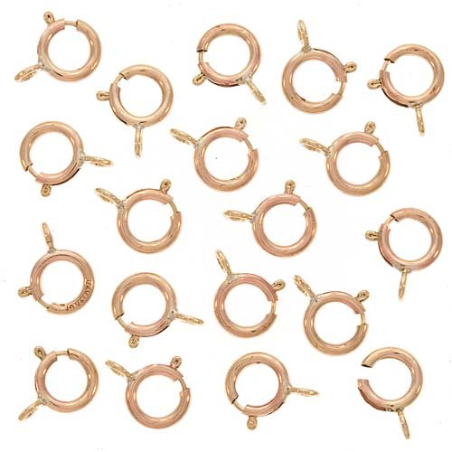 14K Gold Filled Spring Ring Round Clasps 5.5mm (20)