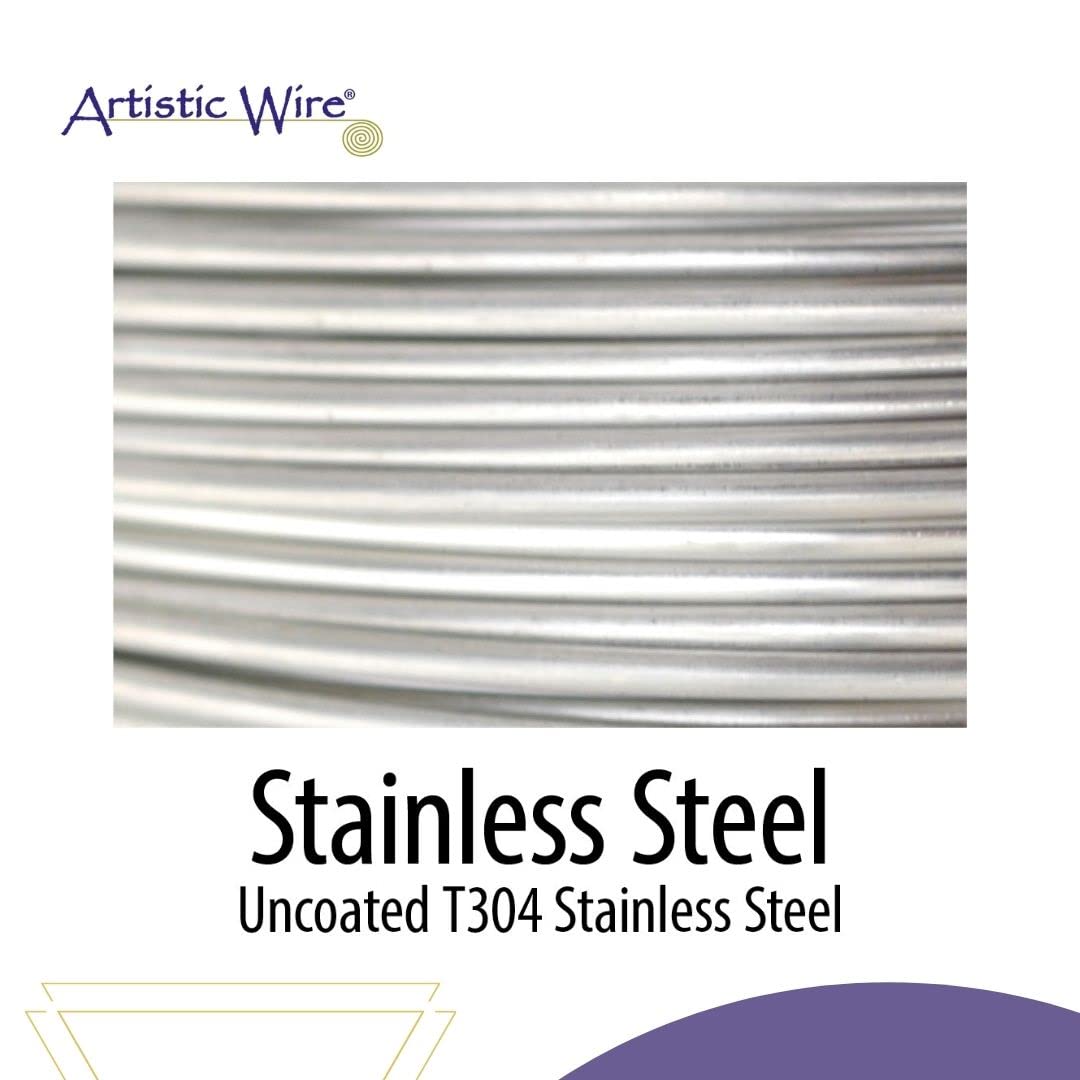 Artistic Wire 22 Gauge, (0.64 mm) Stainless Steel Craft Wire