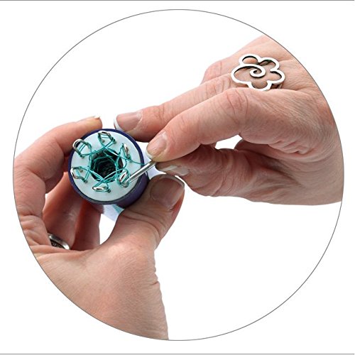 Artistic Wire Knitter Tool-6 Prong, Stainless Steel, Blue