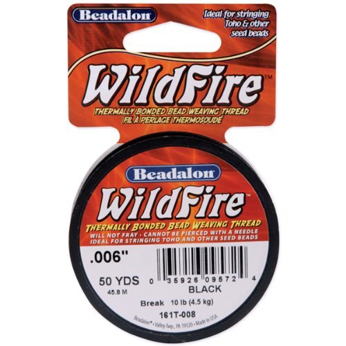 Beadalon Wildfire .006 in (.15 mm) Diameter Black 50 yd (45 m)