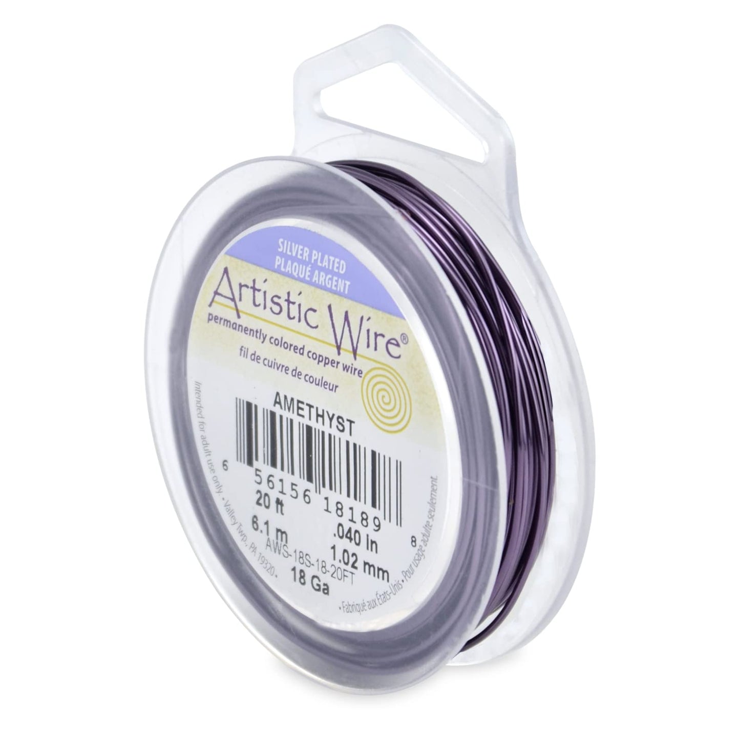 Artistic Wire Silver Plated Wire - Dead Soft Various Gauge Tarnish Resistant Colored