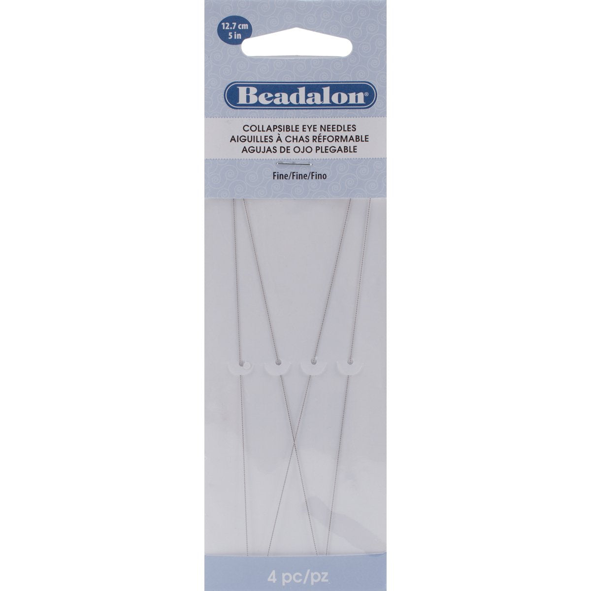 Beadalon 5-inch Fine Collapsible Eye Needles, 4 Pc's
