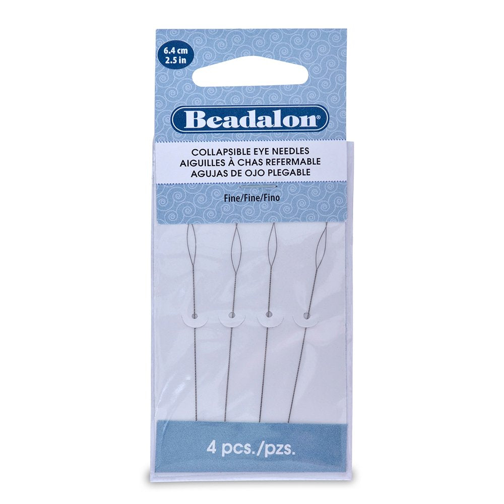Beadalon Collapsible Eye Needles 2.5-Inch Fine 4 Pc's