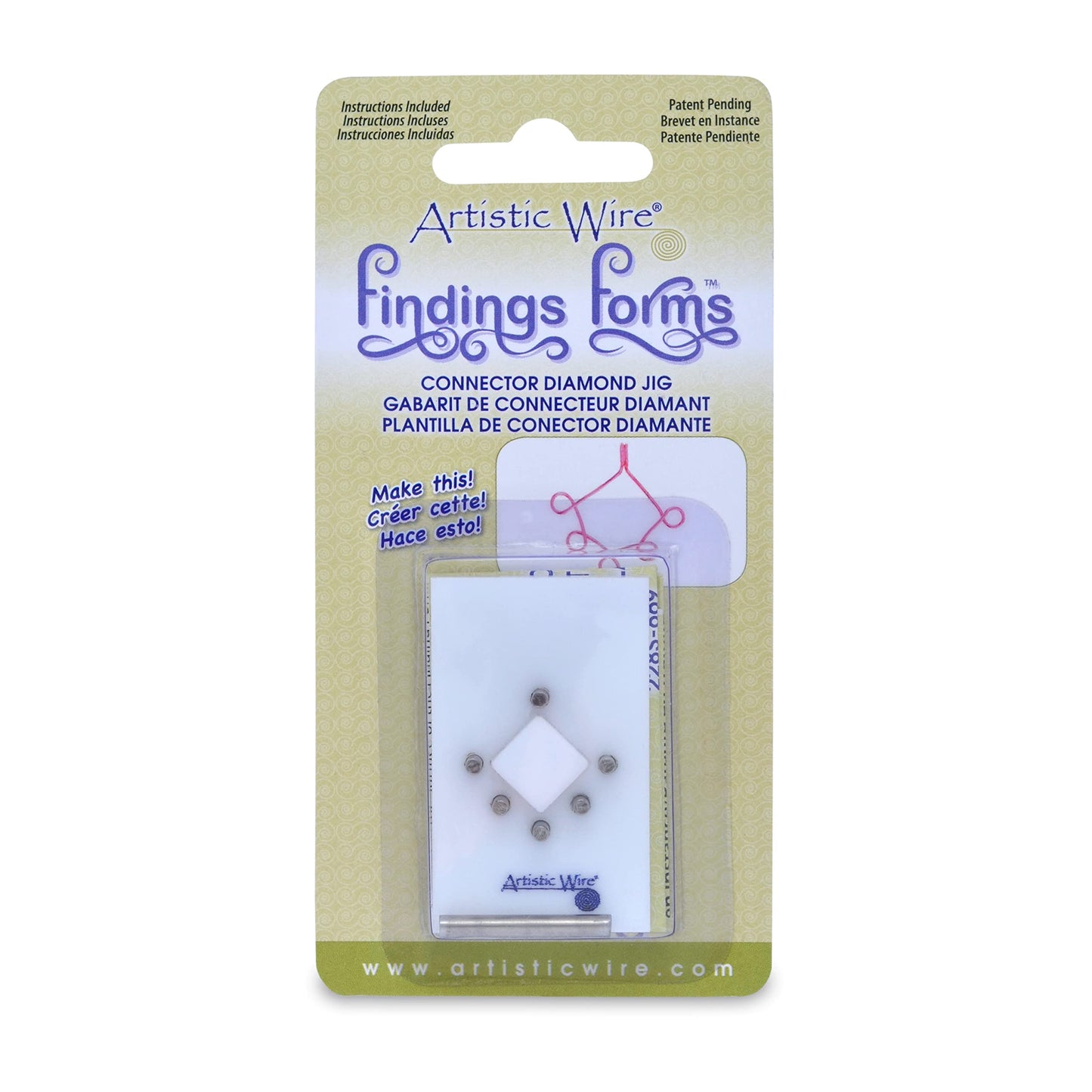 Artistic Wire Beadalon Diamond Findings Forms Connector Jig