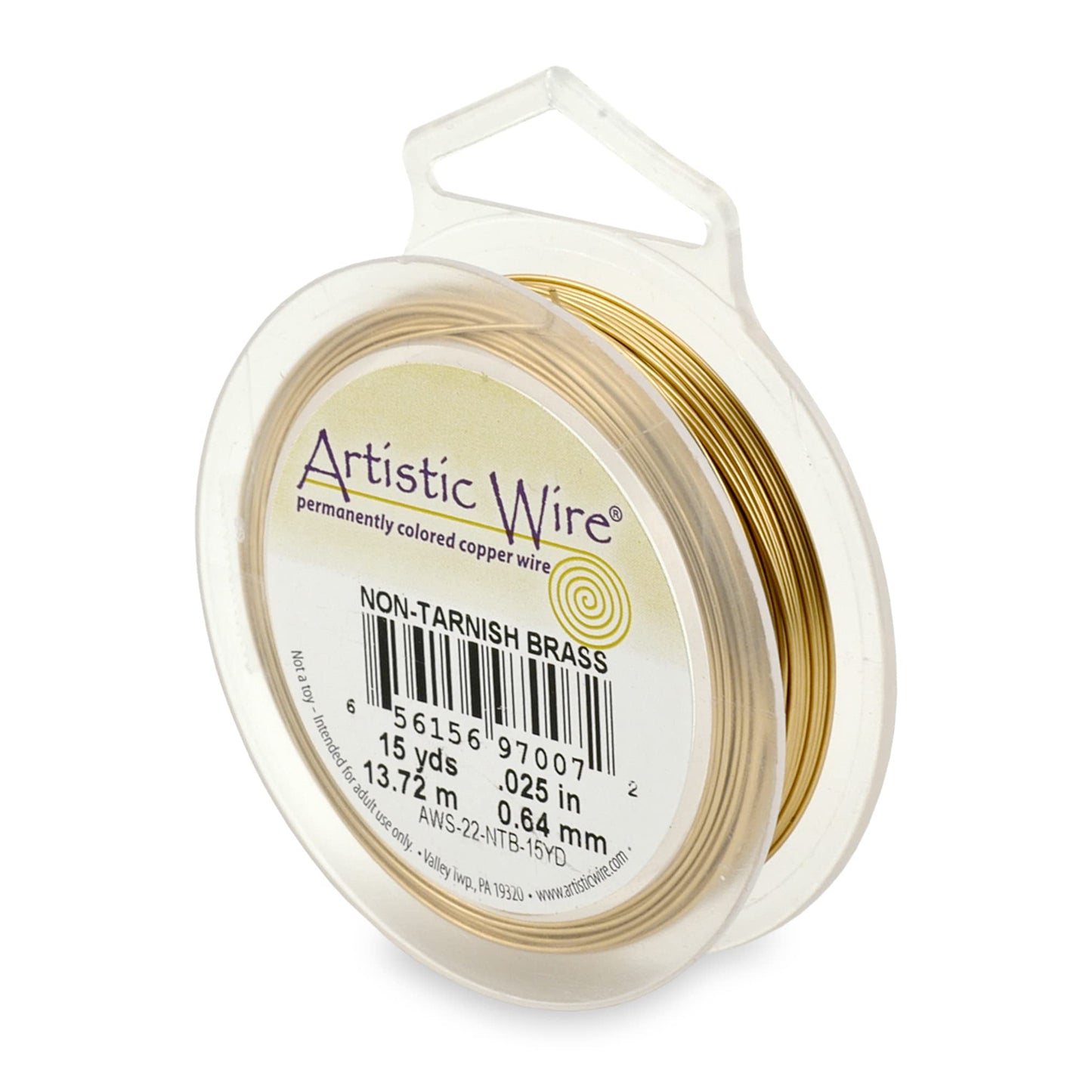 Artistic Wire, Tarnish Resistant Brass Craft Wire, 30 Gauge (Gold Colour)