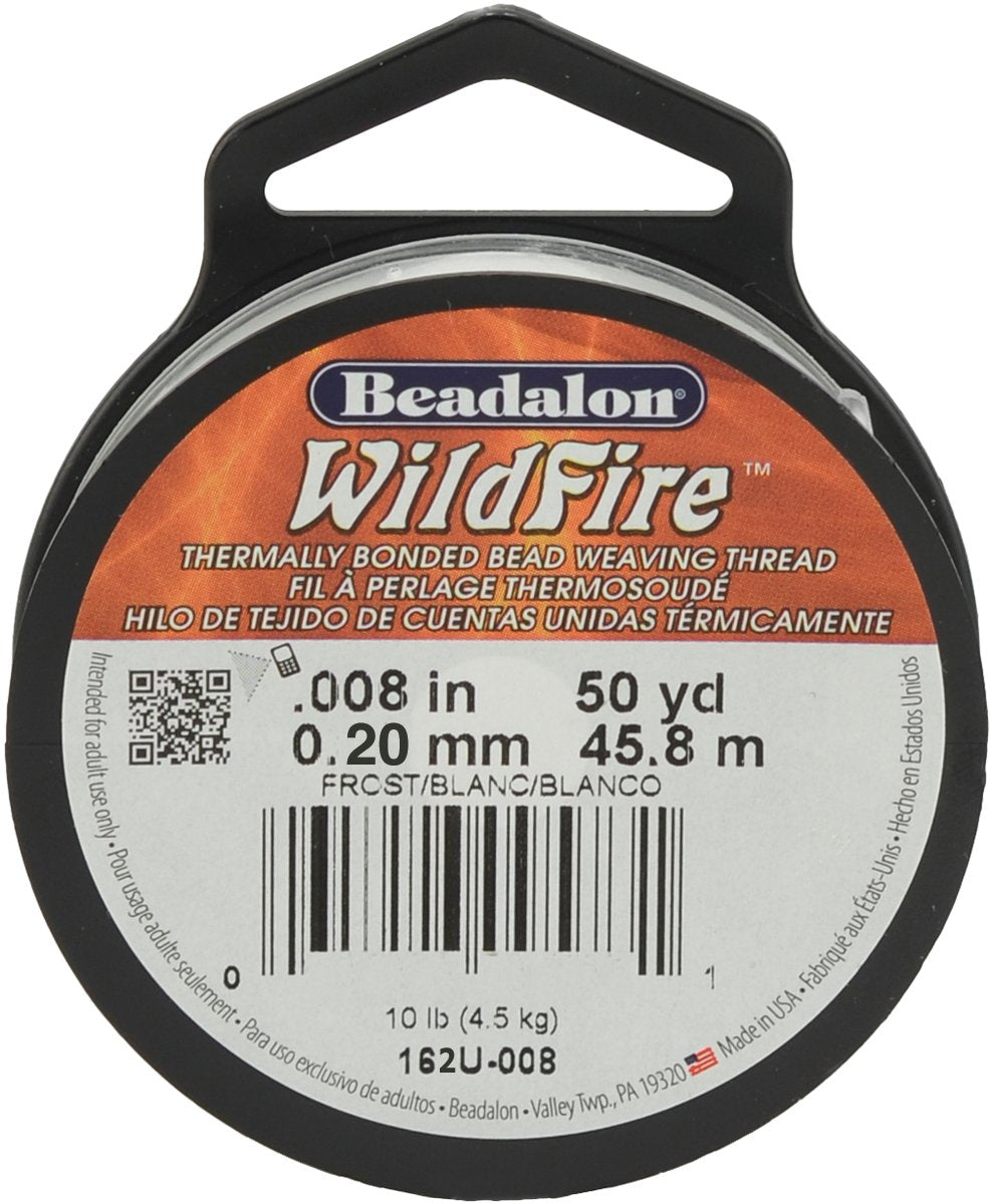 Wildfire - Beadalon Wildfire Beading Thread 0.008" Frost 50yds