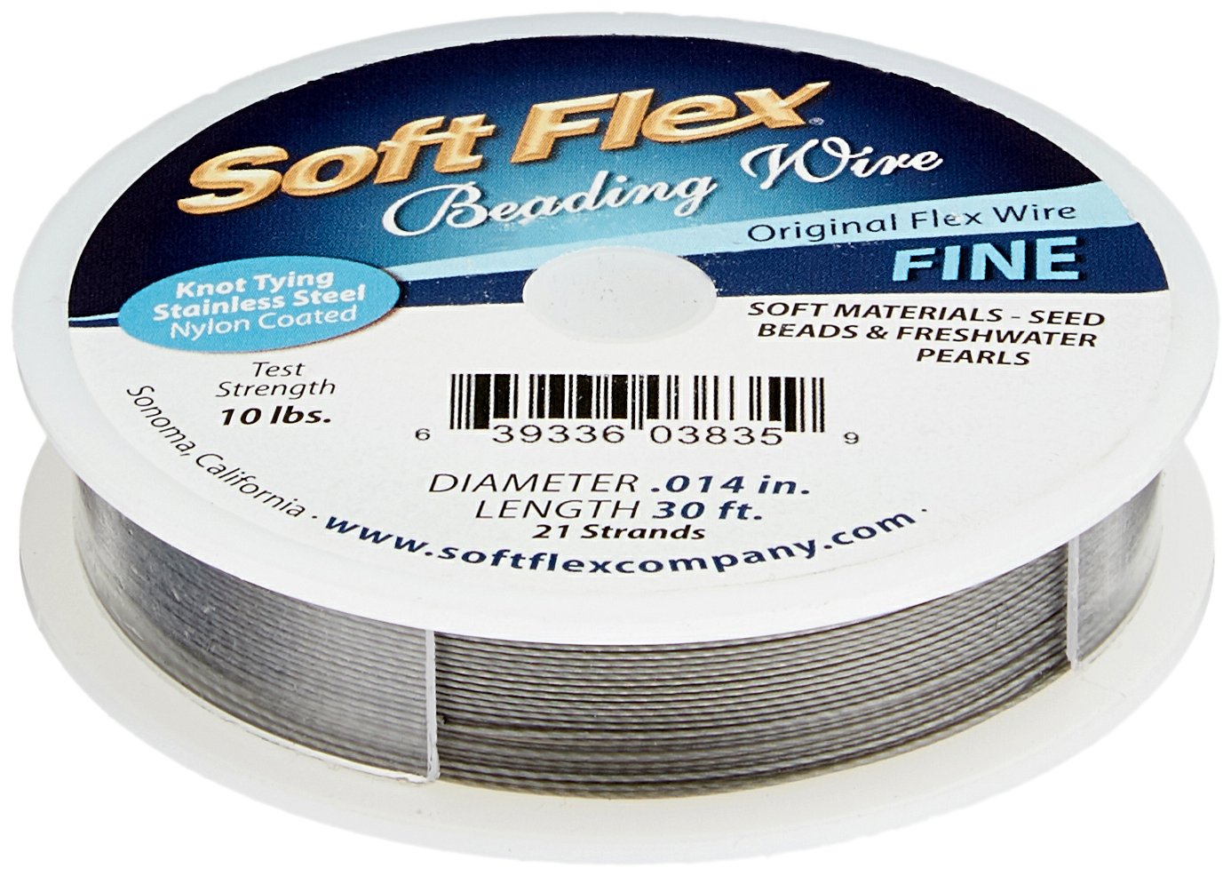 Softflex Soft Flex Wire 21-Strand, 0.014-Inch Diameter, Satin Silver
