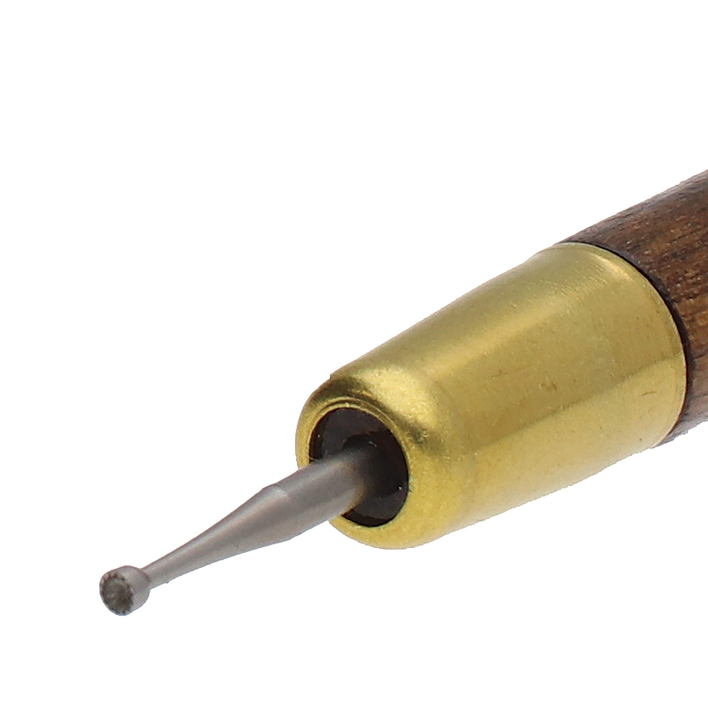 Round Your Wire Tool with 1.8mm Cup Bur, 5.25”, Wooden Handle, Smooth Wire and Shape Cut Ends of Beading Wire