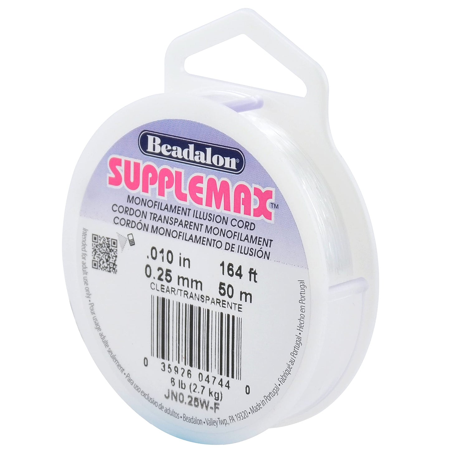 Beadalon SuppleMax Clear 0.25mm (0.10in) 50m