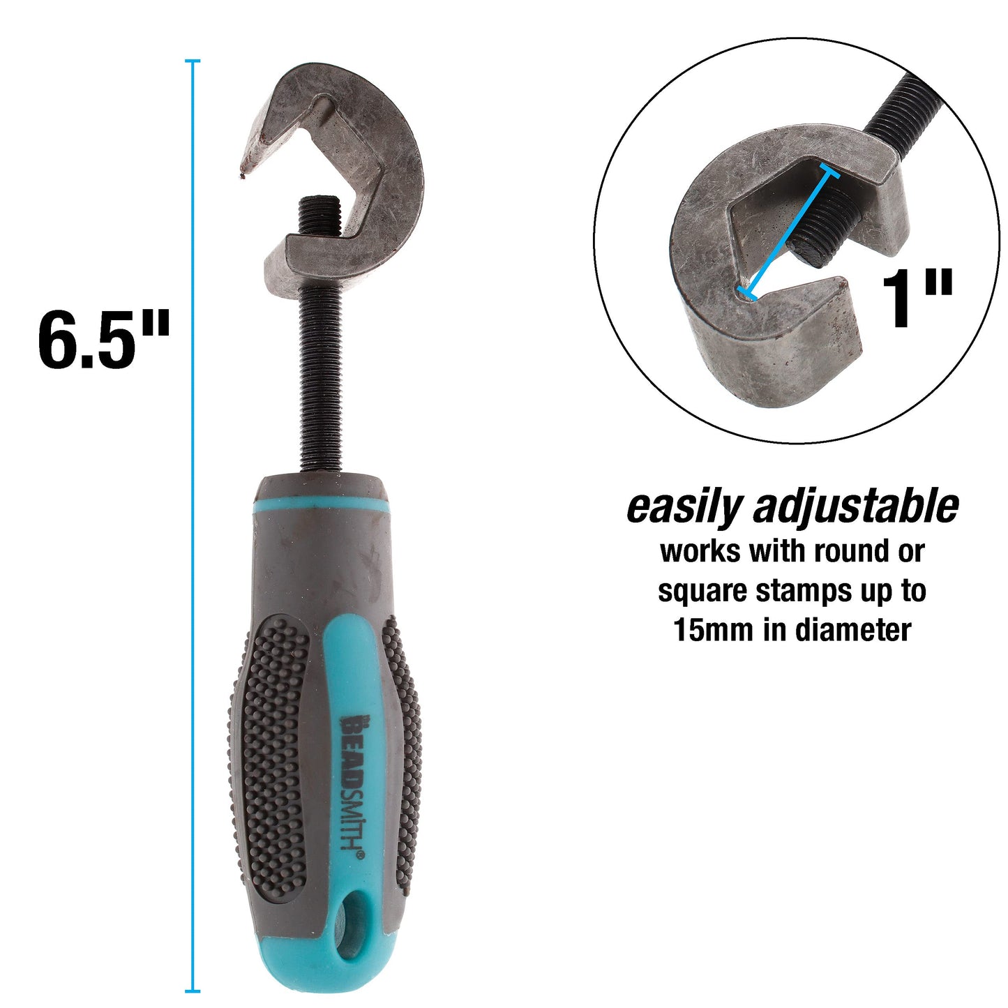 Beadsmith Universal Stamp Hold UP to 15MM, Steel, 6.5"