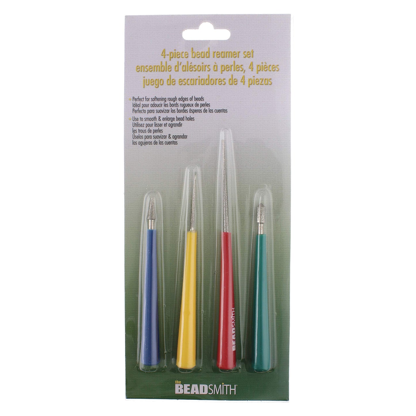 Beadsmith Bead Reamer Set 4Pcs, Acrylic, Multicoloured