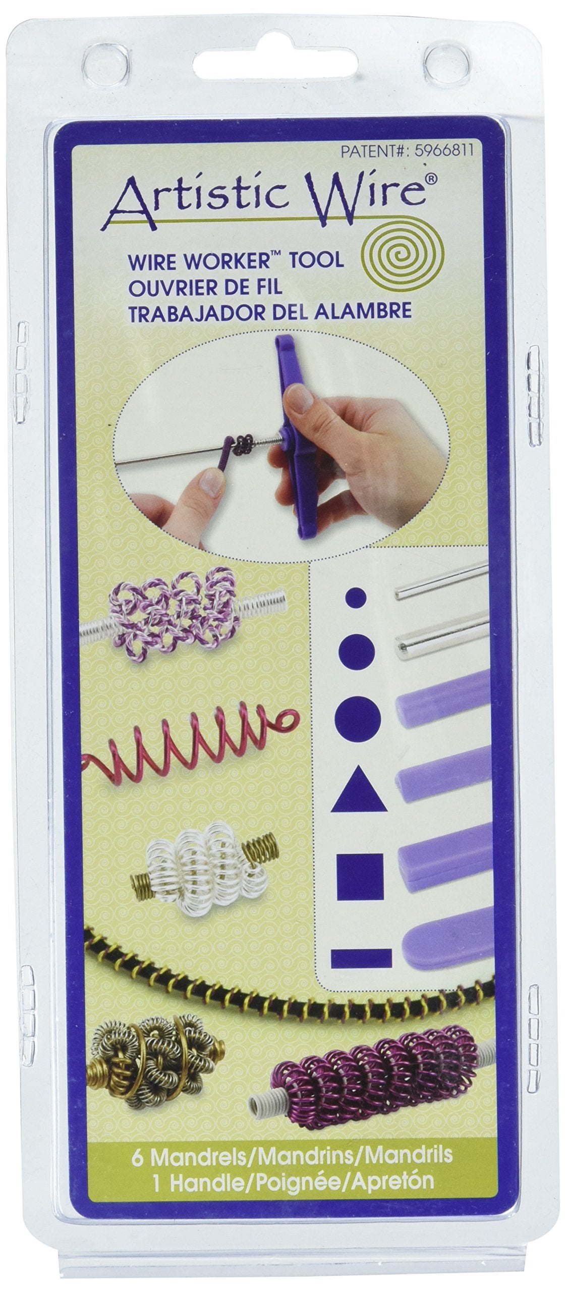 Artistic Wire Wire Worker Tool: Mandrels and handle for jewelry making and wire crafting.