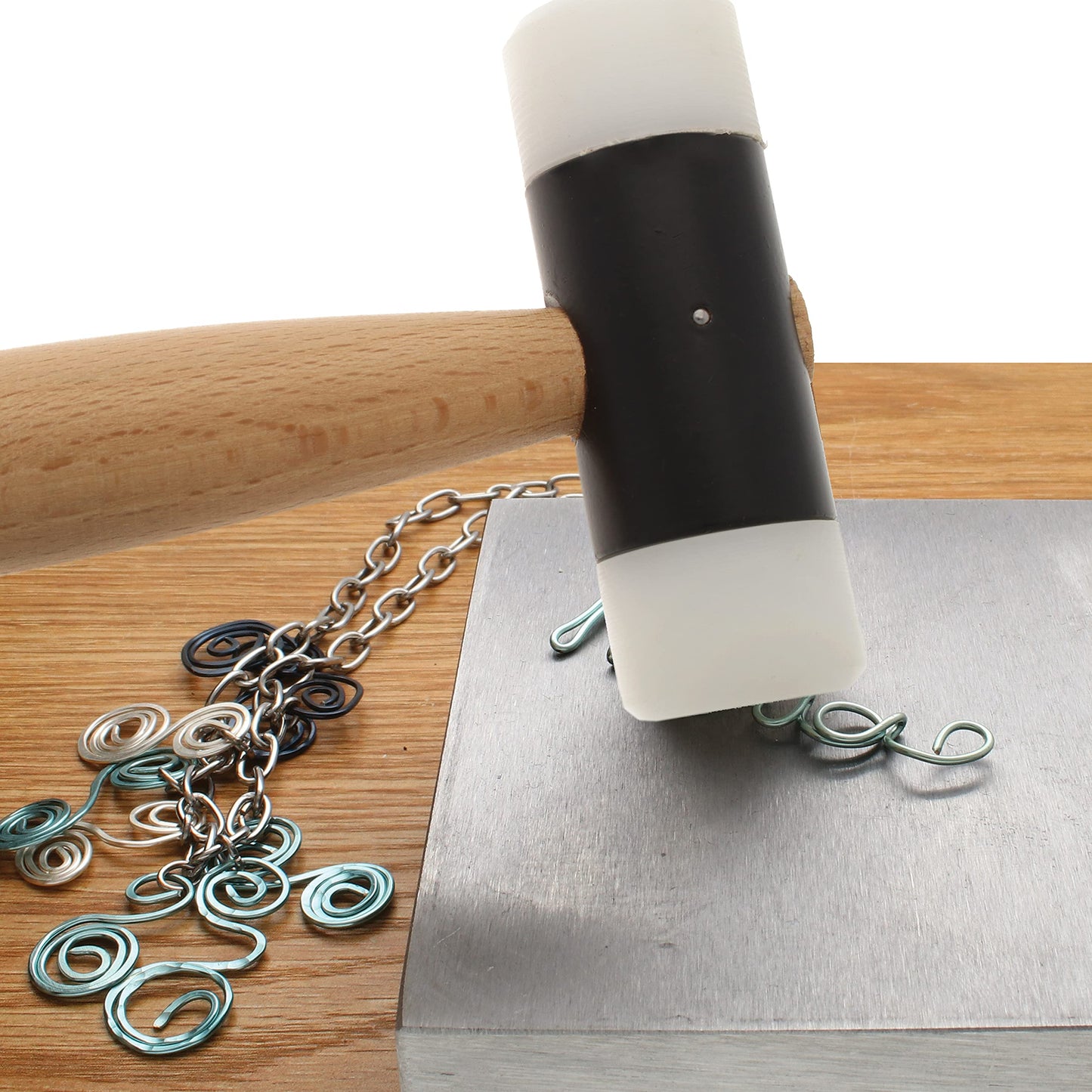 Jewellery Station NYLON HAMMER - 1 INCH / 2.5CM - WOODEN HANDLE
