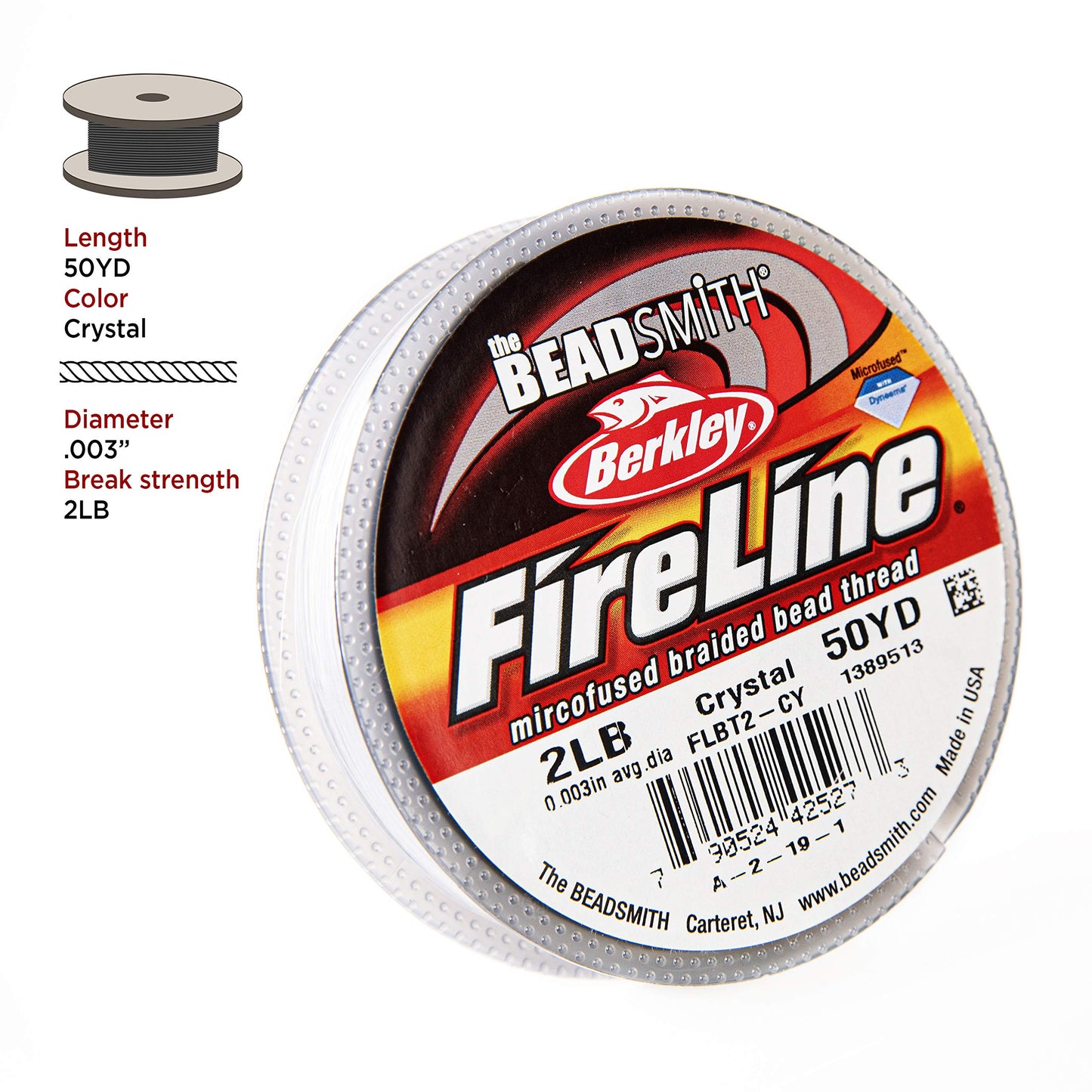 FireLine Jewelry Finding, Crystal, 2-Pound, 50 Yards