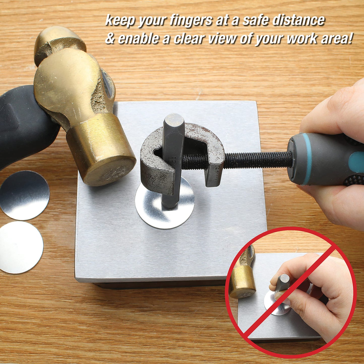 Beadsmith Universal Stamp Hold UP to 15MM, Steel, 6.5"