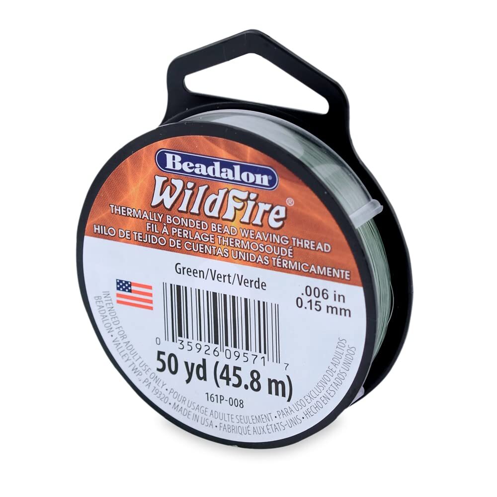Beadalon Wildfire .006-inch 50 yard Beading Thread Green