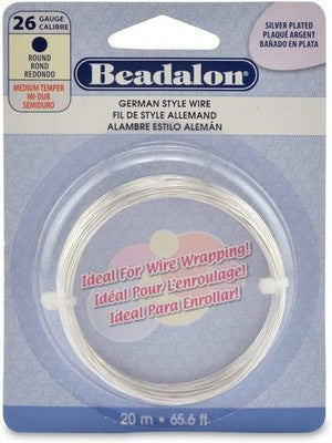 Beadalon German-Style Square Wire – 20 Gauge, Silver Plated