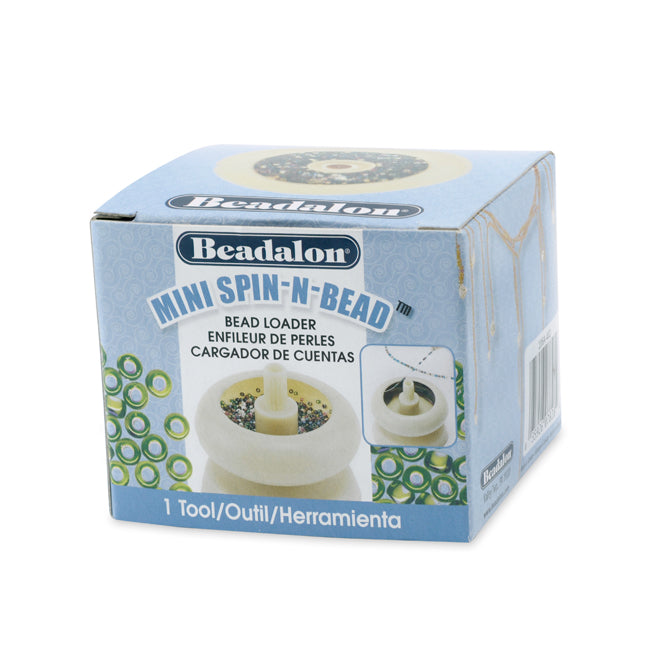 Beadalon Mini Spin & Bead Loader – Hands-Free Bead Spinner for Seed Beads
