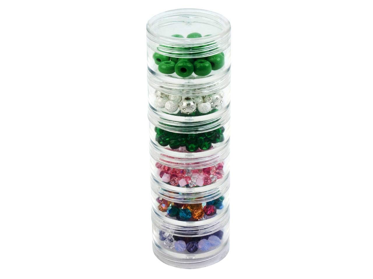 Bead Stack Jars 6 Small Stackable Bead Containers