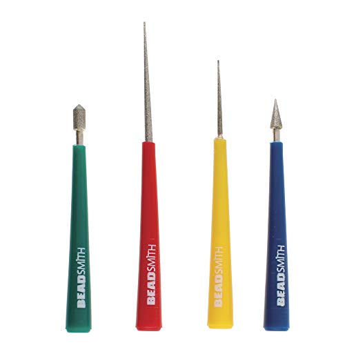 Beadsmith Bead Reamer Set 4Pcs, Acrylic, Multicoloured – Jewellery Making