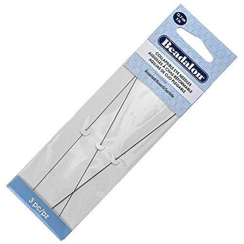 Beadalon Collapsible Eye Beading Needles – 5" Assorted, Pack of 3