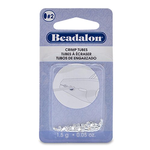 Beadalon Crimp Tubes Size 2 Silver-Plated 1.5g