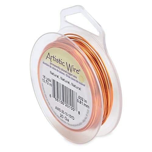 Artistic Wire 20 Gauge Tarnish Resistant Coloured Copper Wire - Antique Brass
