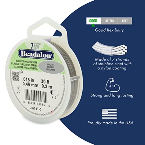 Beadalon 9.2 m Reel 0.33 mm Diameter 49 Strand Wire, Bronze